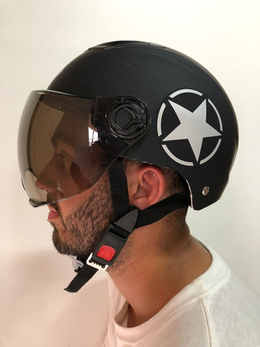 Imagen 5 de 5 de Casco Moto Ideal Scooter Estilo Piloto Aviador