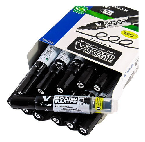 48 Marcadores Pincel Quadro Branco Pilot Recarregável Vboard