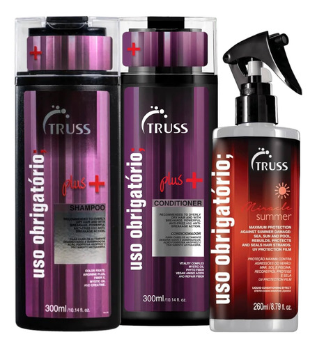 Plus Mais Shampoo Condici 300ml+summer Miracle 260ml Truss