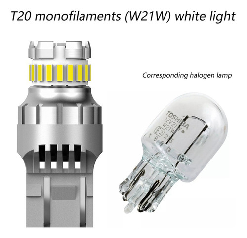 Z 4 Bombillas Led Para Coche T20 7443, W21/5 W, Canbus,