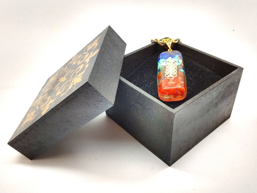 Colar 7 Chakras Orgonite Pedras Coloridas,natureza,c\caixa