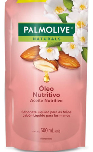 Sabonete Líquido Para Mãos Refil Óleo Nutritivo Camélia & Óleo De Amêndoas 500ml Palmolive Naturals