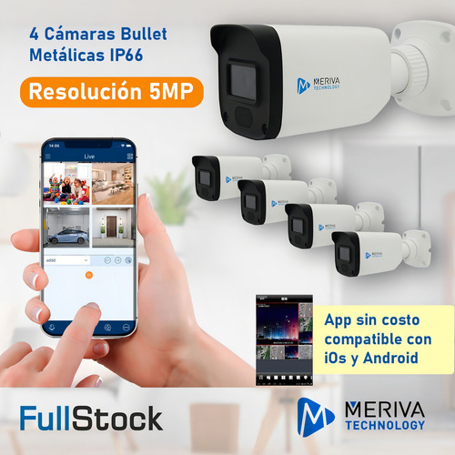 Kit Cctv 4 Cámaras 5mp y Dvr Con Disco Duro 2tb Mxvr-5103kit