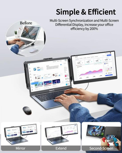 Extensor De Pantalla Para Computadora Portátil Macsecor 14.1