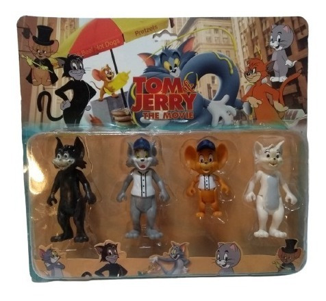 Muñecos Figuras De Tom Y Jerry X 4  En Blister