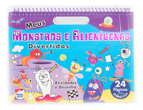 Meu grande livro de rabiscar pintar:Monstros, de Grandreams / NPP. Editorial Happy Books Editora Ltda., capa mole em português, 2017