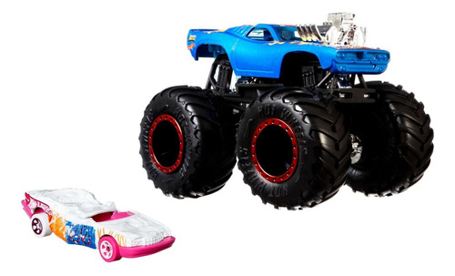 Hot Wheels Monster Truck + Crushed Car Escala 1:64 Hotwheel