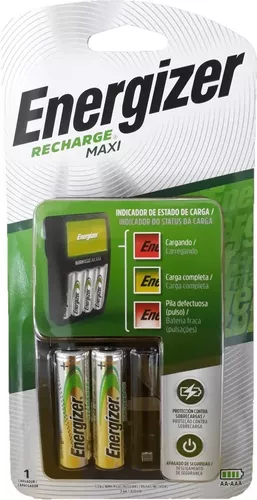 Cargador De Pilas Energizer Maxi + 4 Pilas Recargables Aa