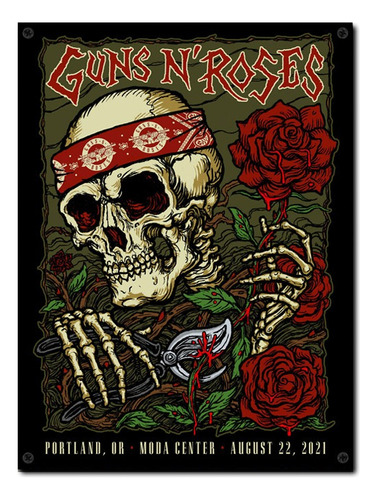 #1636 - Cuadro Decorativo Vintage Guns N' Roses Rock Poster