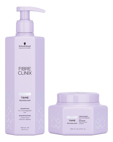 Schwarzkopf Fibre Clinix Tame Shampoo Máscara Antifrizz 6c