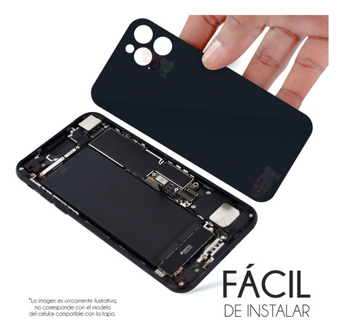 Tapa Trasera Compatible Con iPhone 12 Pro A2407 A2341 A2406 A2408 Color Dorado Slim Company