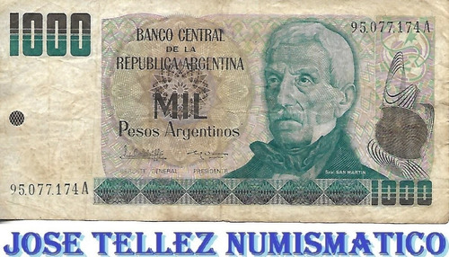 Bottero 2631 $ 1000 Pesos Argentinos Serie A Bueno Palermo