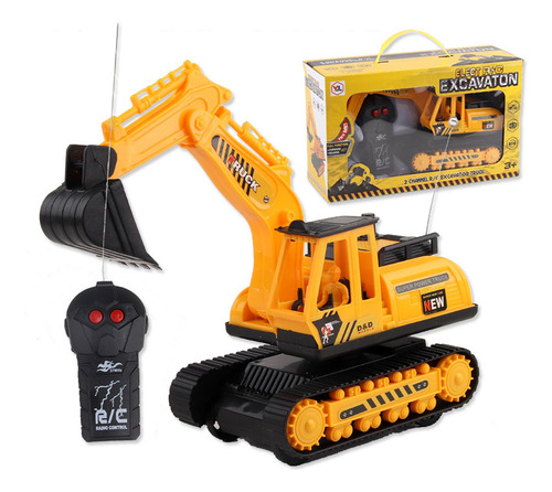 Excavadora Grande Con Control Remoto De Dos Canales Para Niñ