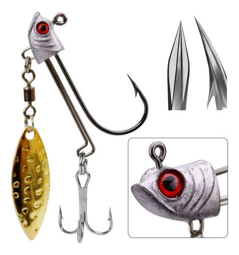 Señuelo Duro Pesca Jig Jighead Cuchara Spinnerbait Plomada