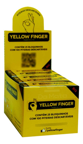 Papéis Para Cigarros Yellow Finger Piteira Yellow Finger De 1