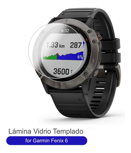 Lámina Vidrio Templado Para Smartwatch Garmin Fenix 6