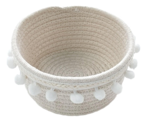 Cesta De Almacenamiento De Tejido A Mano Cesta De 17cmx9cm