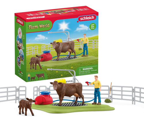 Schleich Farm World, Farm Animal Toys For Kids, Happy Cow Wa