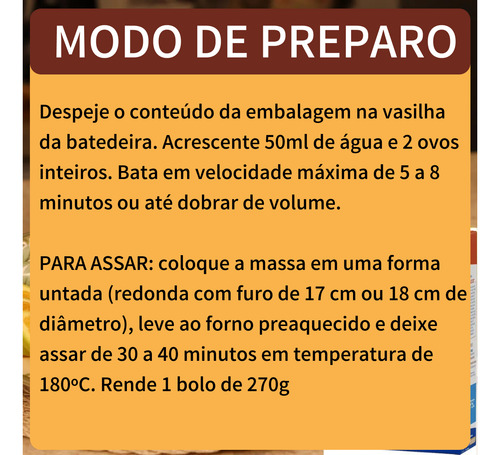 Bolo De Laranja Zero Adicao De Acucares 150g