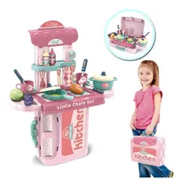 Comprar Cocina Para Niñas Maleta 3 En 1 Juego De Cocina Accesorios