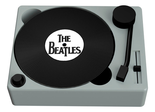 Posa Vasos Vinilo Toca Discos X 6 Unidades Bandas De Rock The Beatles Gris