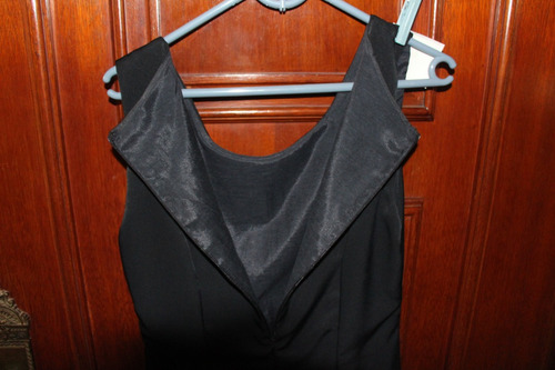 = Roupa Lote 582 Mulher Vestido Preto Básico T43 97cm Forrad