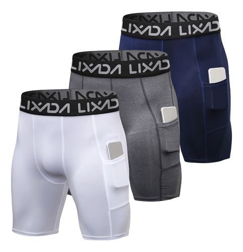 Pantalones Cortos Deportivos Para Hombre. Con Paquete Active