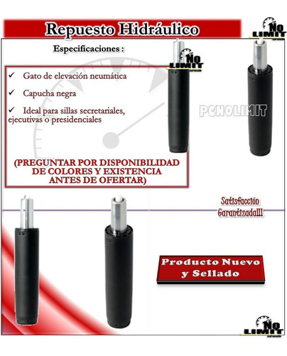 Repuestos Sillas Hidráulico, Ejecutivas Presi Pcnolimit Mx