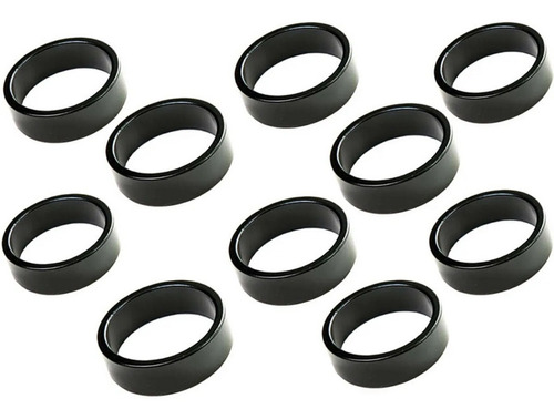 10 Arruela Bike Calço Espaçador Aheadset 1.1/8x10mm  Preto