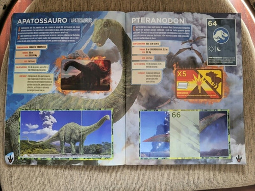 Álbum Jurassic Word Reino Ameaçado C/ Animais Pré-históricos (Usado)