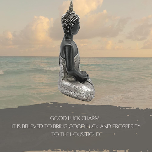 Bellaa Estatua De Buda Zen Decretación Para El Hogar 8 Pulga