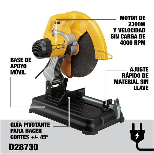 Cortadora De Metal 14'' 2300w 3400rpm Dewalt D28730-b3