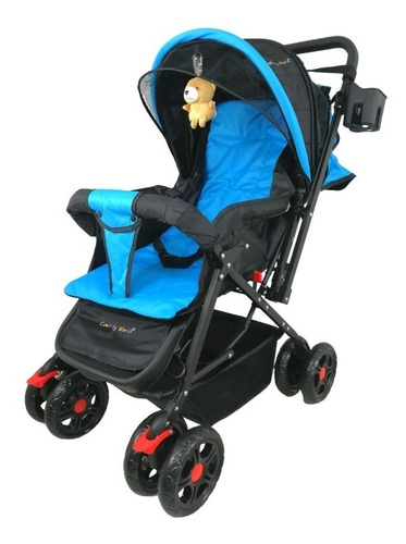 Carriola de paseo Confety World Grecia azul con chasis color negro