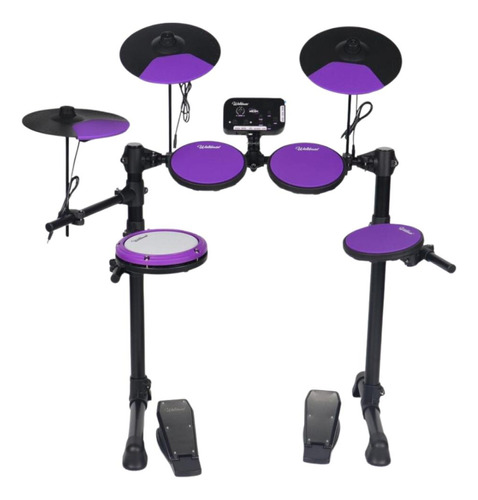 Bateria Eletronica Pedal Baquetas Display Led Waldman Vm-9