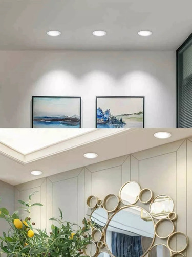 Foco Panel Plafón Led 24w Embutido Redondo Luz Frio