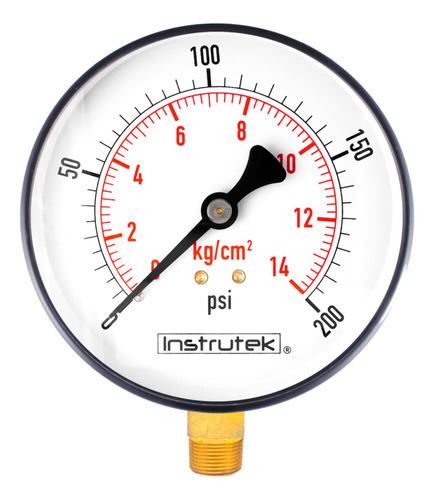 Manómetro 6 PLG Para Caldera, 200 Psi / Lectura A Distancia