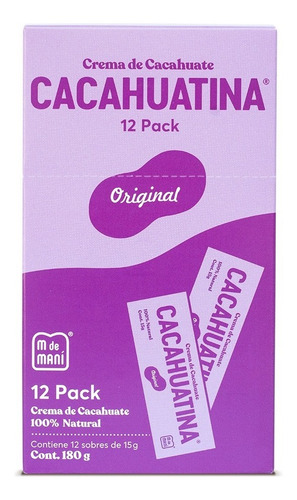  Cacahuatina Original 12 Pack Pouch De 15g C/u M De Maní