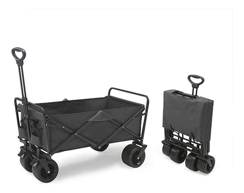 Carrito Carro De Transporte Plegable Playa Camping 4 Ruedas