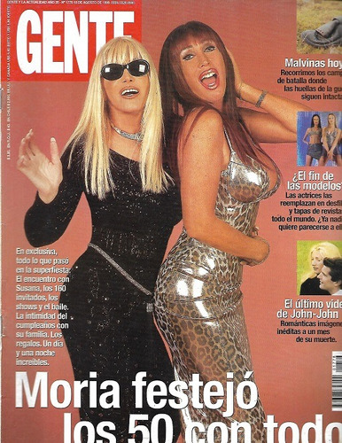 Gente 1999: Cumpleaños Moria Casan-susana Gimenez_shakira