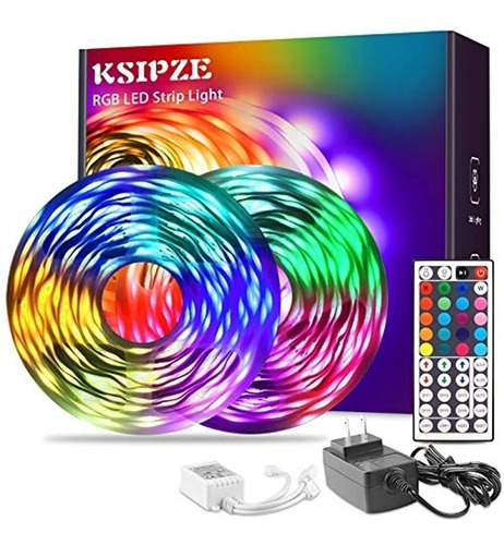 Tira De Luces Led Rgb Ksipze De 50 Pies Que Cambian De Color