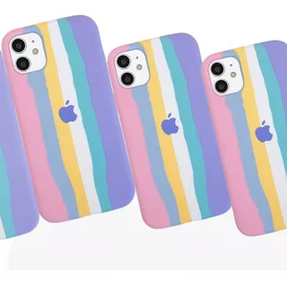 Estuche Silicone Case Arcoíris Para iPhone 7 Plus
