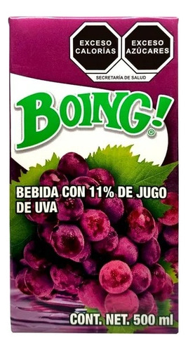 Bebida Boing Con 11% De Jugo De Uva 500 Ml