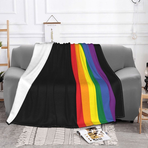 Orgullo Lgbt Pride Frazada Manta Cobija Polar Arcoíris