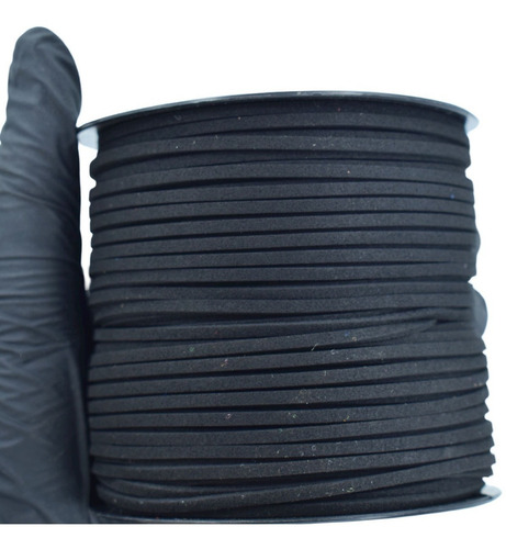 Kit Fio Cordão Couro Tira Camurça Suede 3mm Cor 10pç