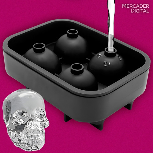 . Molde Silicón Calavera Cráneo Hielo Repostería Jabón