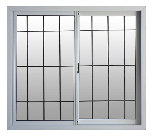 Ventana Corrediza Blanco Nexo Eco Con Reja Y Vidrio 150x110