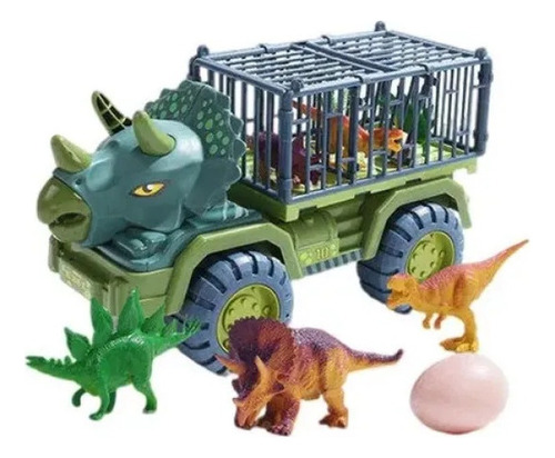 Juego De Juguetes De Transporte De Dinosaurios De Carruaje