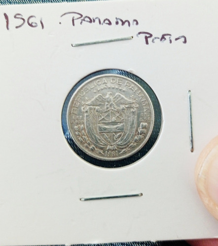 Moeda Panamá De 1961 ,prata Um Décimo De Balboa (Usado)