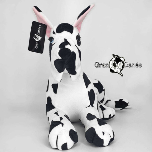 Peluche De Gran Danés Lm Color Arlequin (Usado)