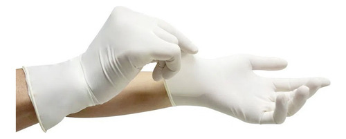 Luva Látex Branco Tamanho G Hospitalar 100 Unids Multilaser
